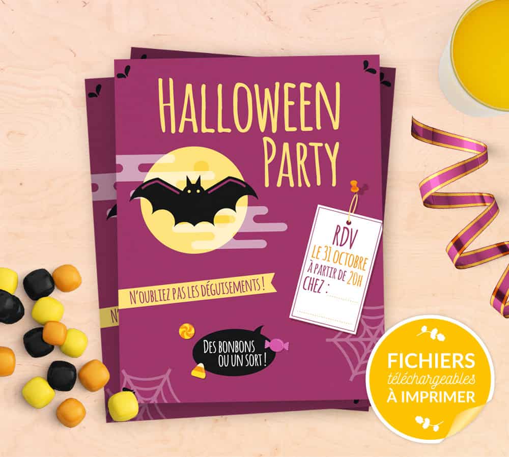 Une déco affreusement mignonne pour Halloween, ça vous dit ?! 10 Kit imprimable invitation halloween