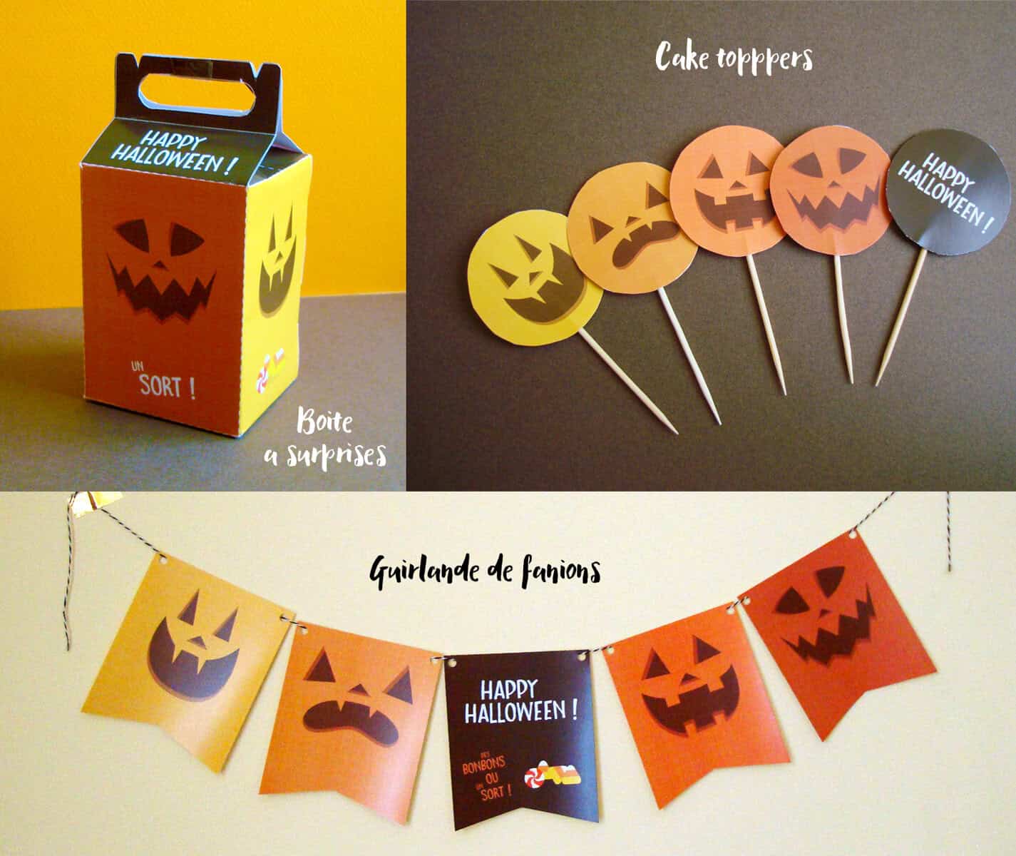 Une déco affreusement mignonne pour Halloween, ça vous dit ?! 9 Kit imprimable décorations halloween