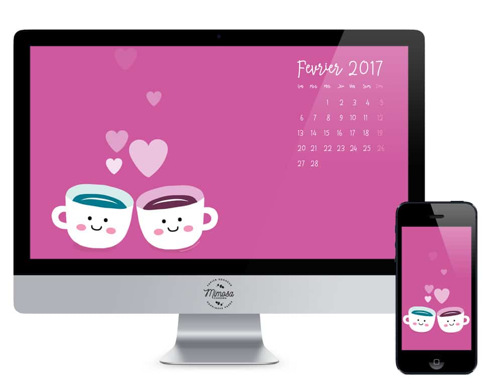 Calendrier de Février 2017 (Freebies & Printable) et nouveautés 6 fev17 devices