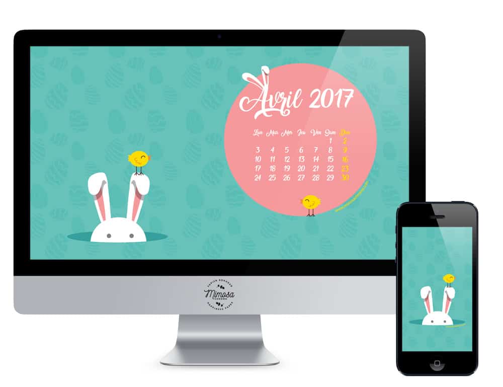 Calendrier d'Avril 2017 (Freebies & Printable) 4 Calendrier d'avril à télécharger, free printable
