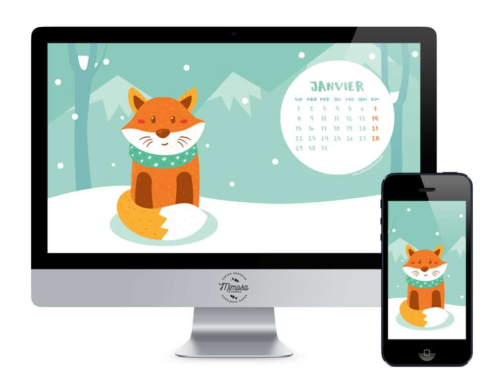 Calendrier de Janvier 2018 (Freebies & Printable) 4 janv18 devices
