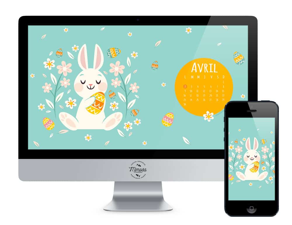 Calendrier d'Avril 2018 (Freebies & Printable) et printable spécial Pâques ! 4 Calendrier d'avril à télécharger