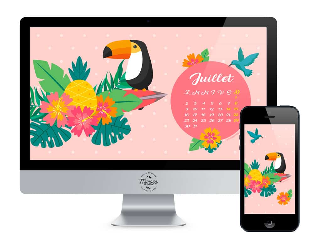 Calendrier de Juillet 2018 (Freebies & Printable) 4 Calendrier de juillet 2018 à télécharger