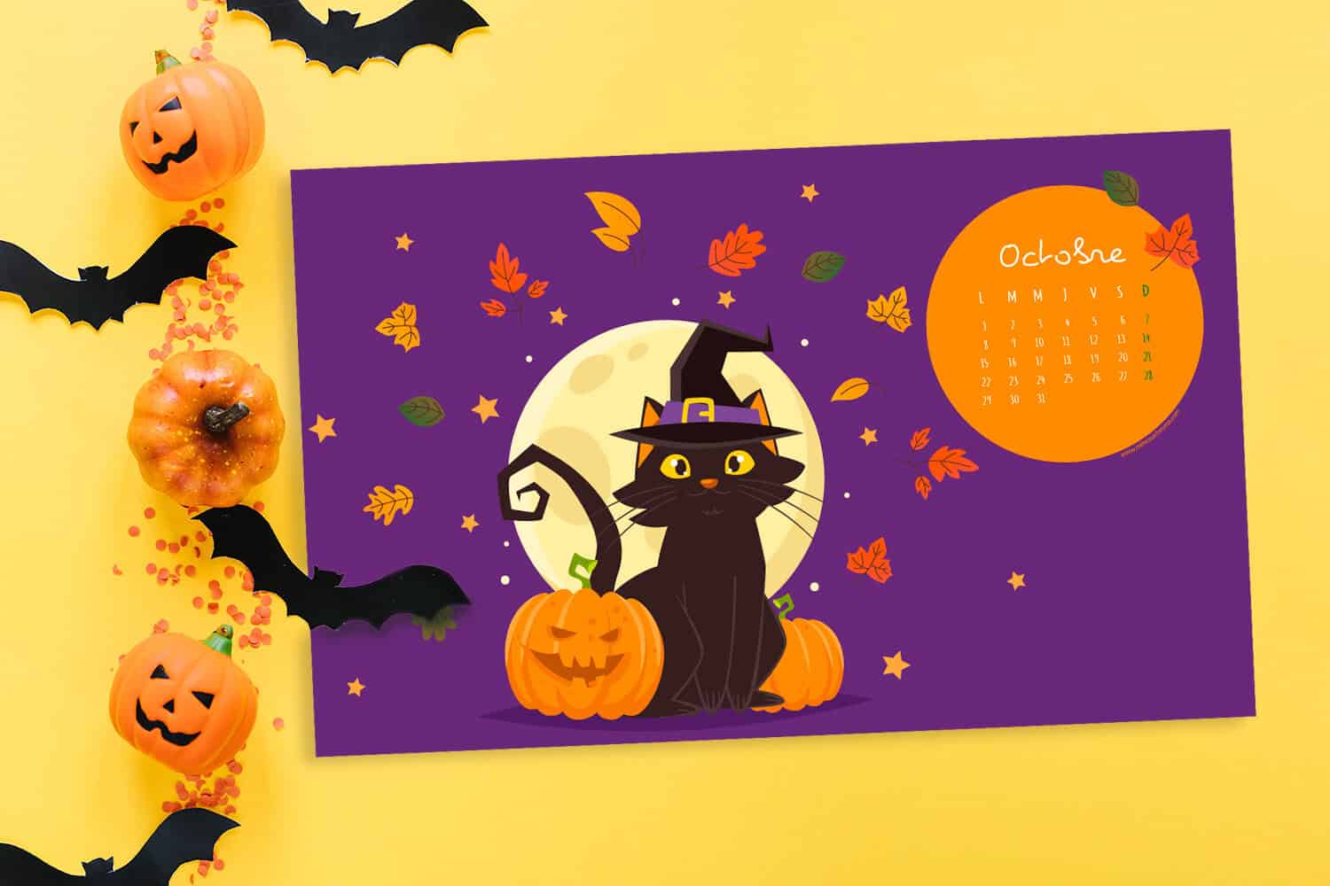 Calendrier d'octobre 2018 à télécharger