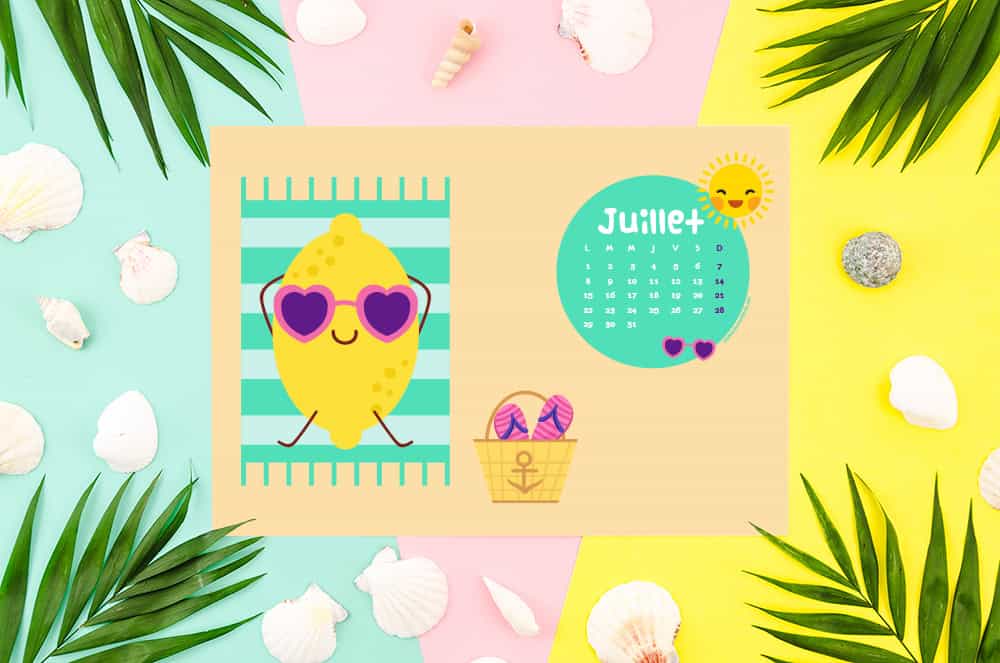 Calendrier de juillet 2019 à télécharger