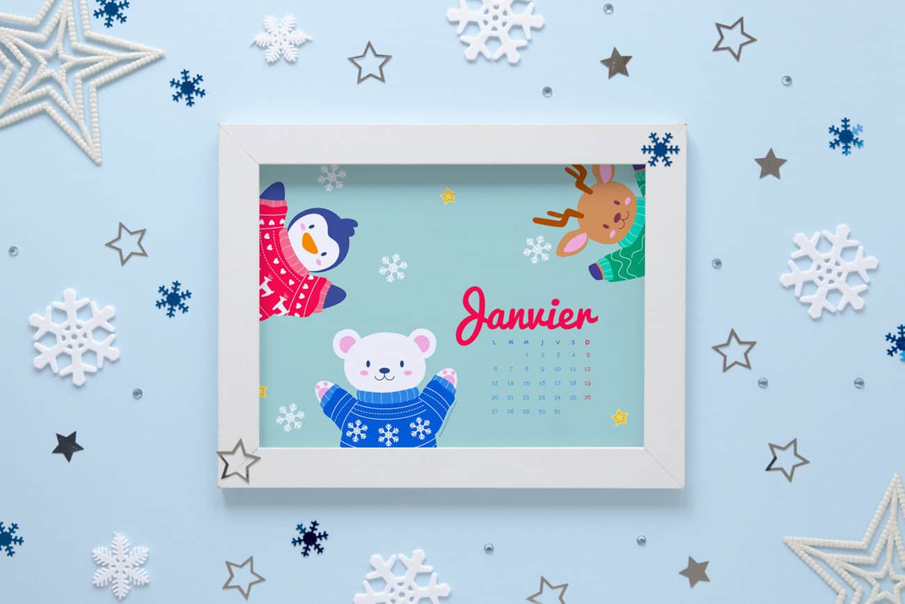 Calendrier Janvier 2020 à télécharger