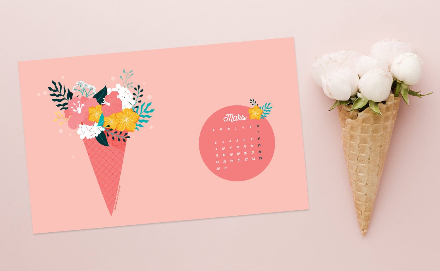 Calendrier de Mars 2020 (Freebies & Printable) 4 Calendrier Mars 2020 à télécharger