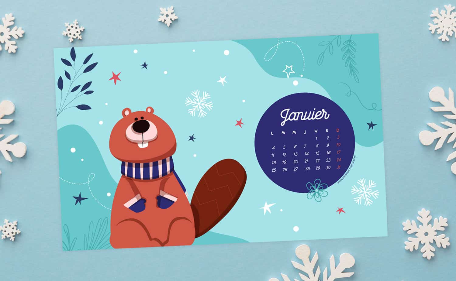 Calendrier de Janvier 2021 (Freebies & Printable)