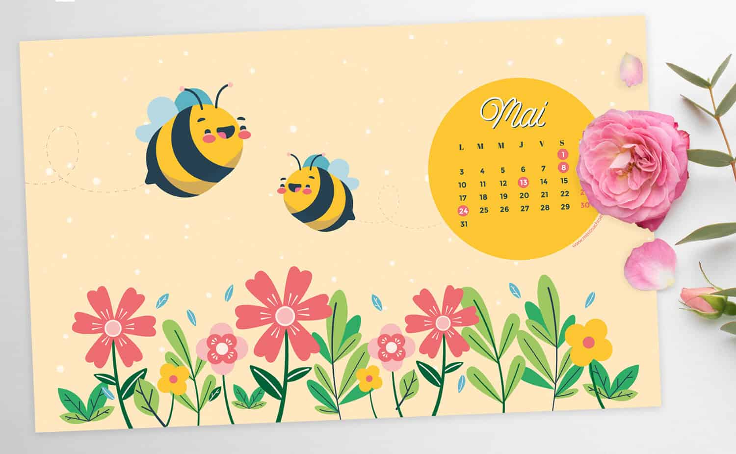 Calendrier de Mai 2021 (Freebies & Printable)