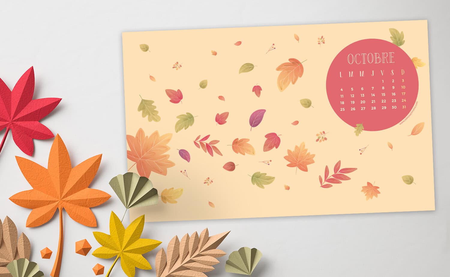 Calendrier d'Octobre 2021 à télécharger