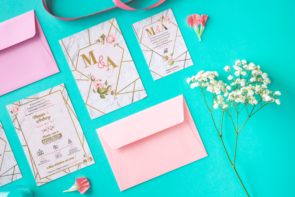 Faire-part de mariage sur mesure, création personnalisée