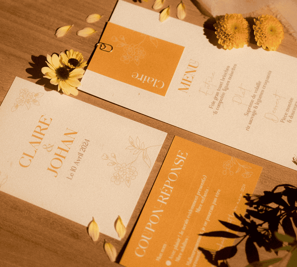 Faire-part de mariage - Collection solaire