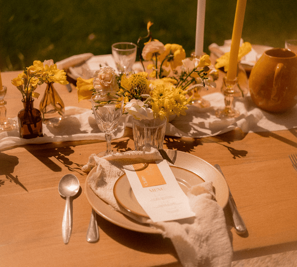 Menu mariage - Solaire