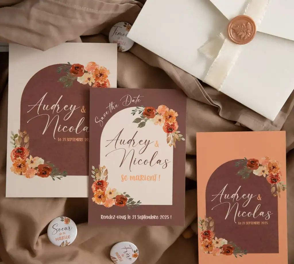 Faire-part de mariage | Collection Automne 1 fairepart mariage automne05