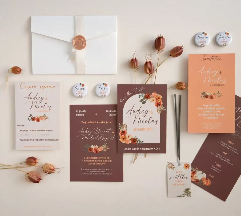 Faire-part de mariage | Collection Automne 2 fairepart mariage automne06