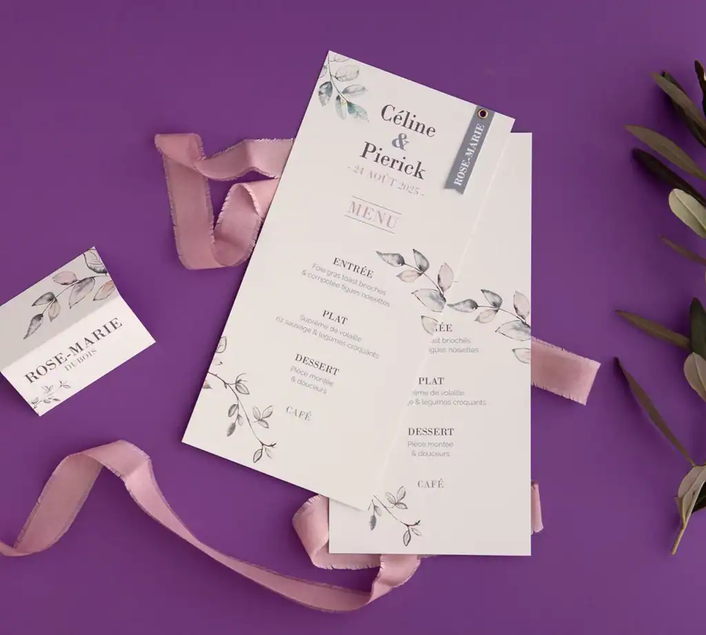 Faire-part de mariage | Collection Feuillage 3 mariage feuillage08