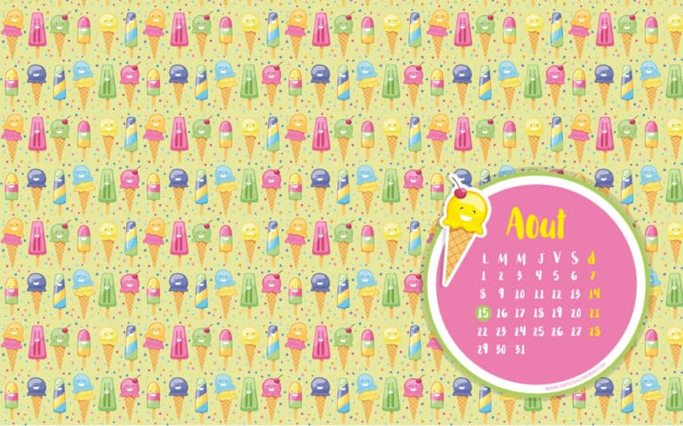 Calendrier de Août 2016 (Freebies & Printable)