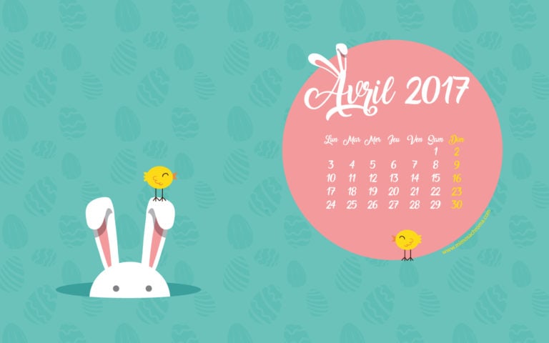Calendrier d'Avril 2017 (Freebies & Printable) 7 Calendrier d'avril à télécharger, free printable