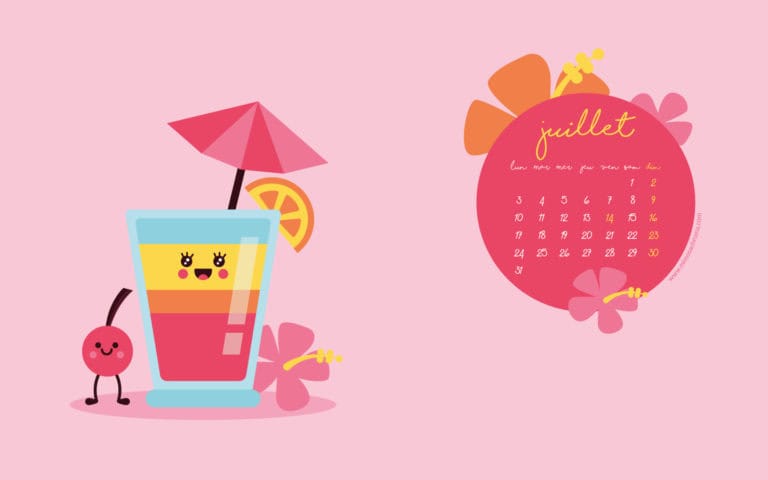 Calendrier de Juillet 2017 (Freebies & Printable)