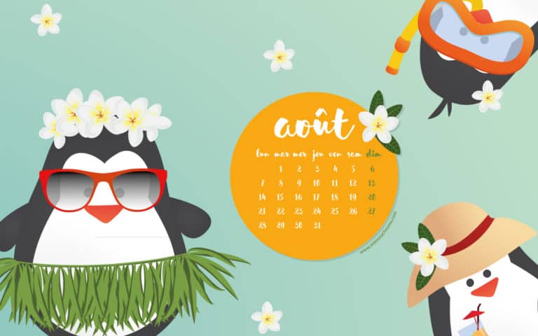 Calendrier d’Août 2017 (Freebies & Printable)