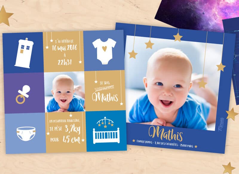 Faire-part de naissance - Collection Doctor Who