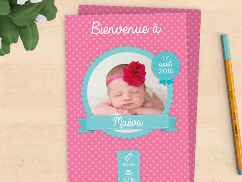 Faire-part de naissance - Collection petits pois