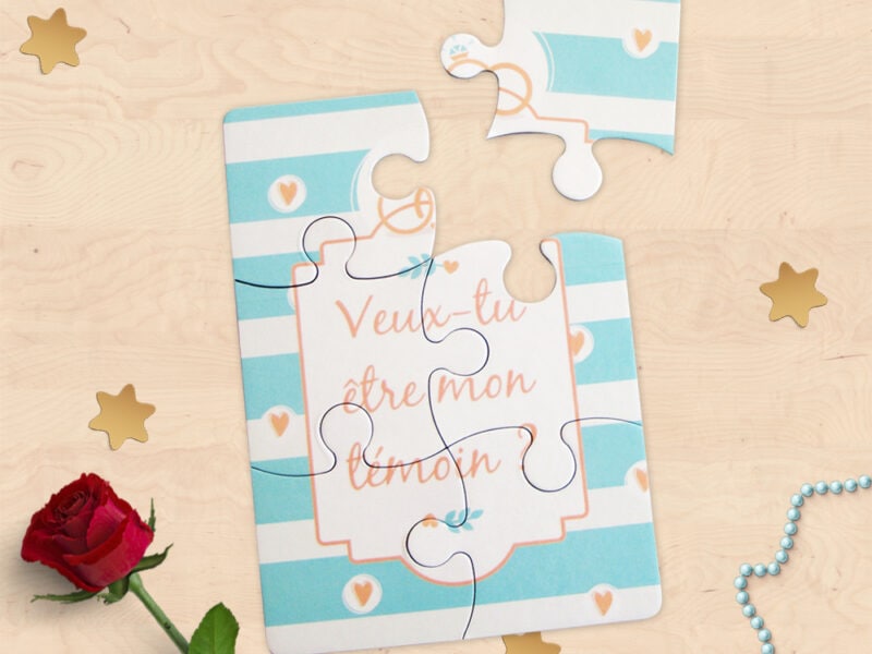 Carte-puzzle demande de témoin