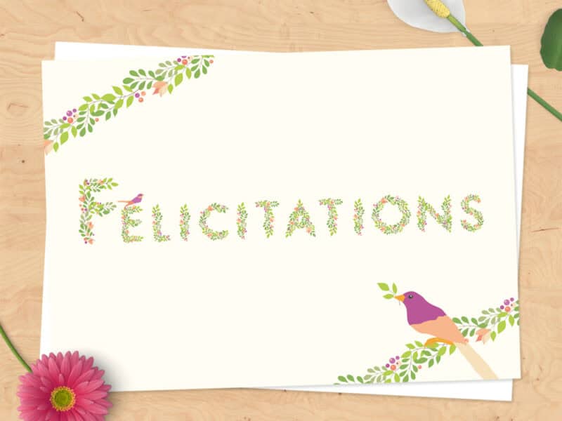 Carte de félicitations