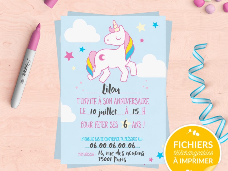 Kit anniversaire Licorne