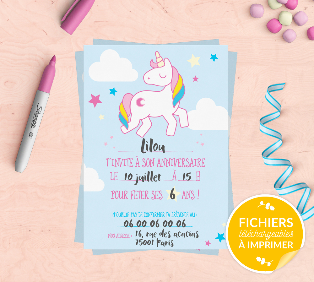 Kit Anniversaire Licorne Mimosa Chroma