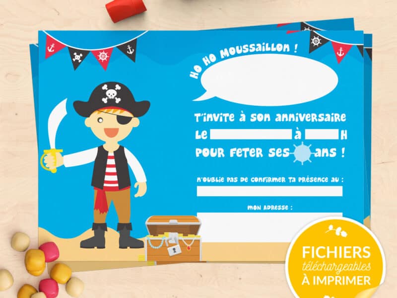 Kit anniversaire Pirate - version fille et garçon