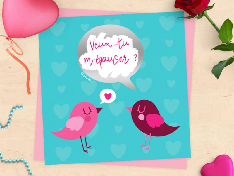 Carte à gratter "Veux-tu m'épouser ?"