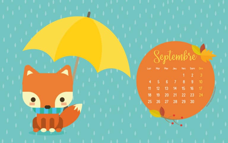 Calendrier de Septembre 2017 (Freebies & Printable)