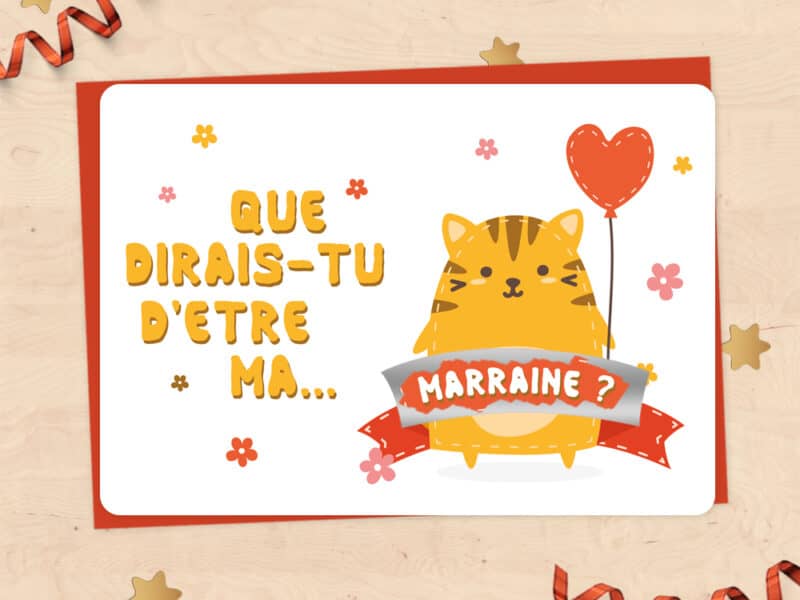 Carte à gratter demande de parrain/marraine