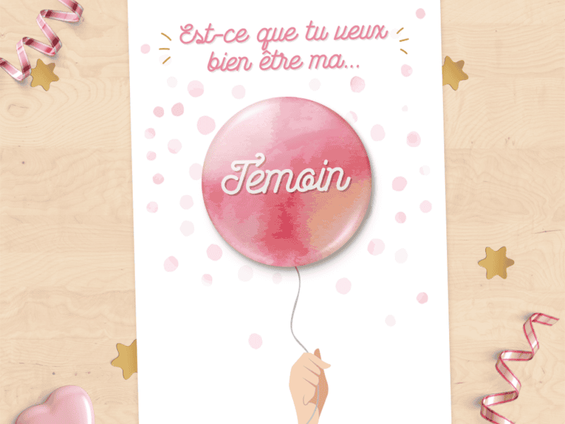 Carte badge demande de témoin