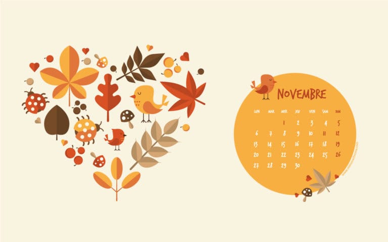 Calendrier de Novembre 2017 (Freebies & Printable)