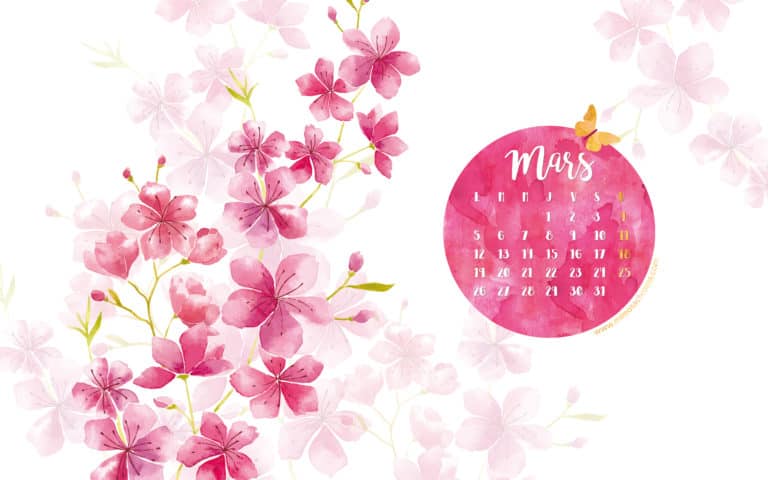 Calendrier de mars à télécharger