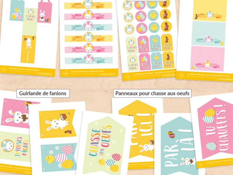 Kit décoration de paques imprimable Kit décoration de paques imprimable