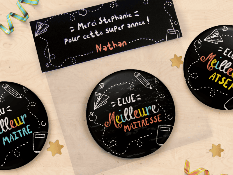 Magnet cadeau de fin d'année pour Maîtresse, Maître ou ATSEM