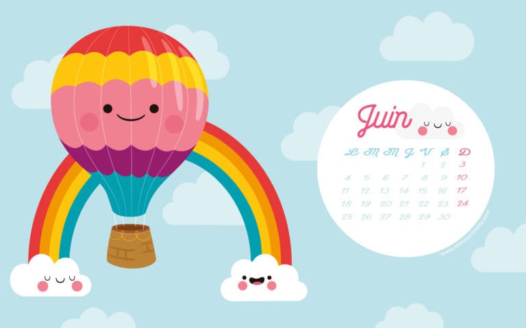 Calendrier de juin 2018 à télécharger