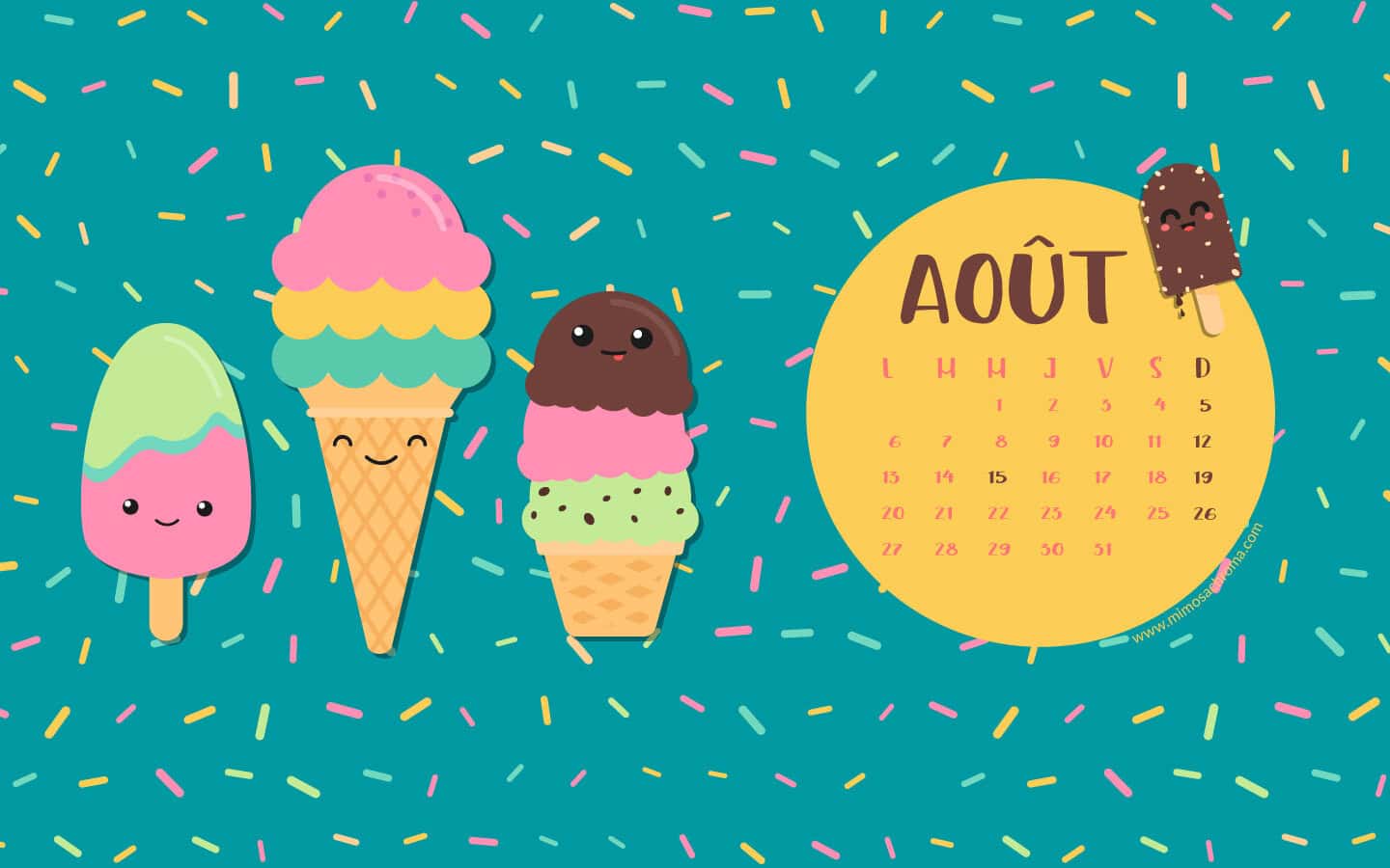 Calendrier d’août 2018 à télécharger