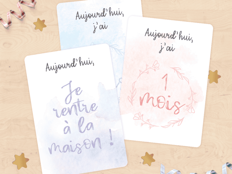 Cartes étapes de la vie de bébé (Milestones baby cards) - Cadeau de naissance, cadeau future maman, cadeau bébé
