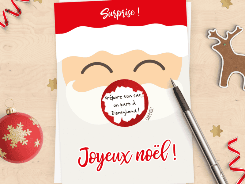 Carte à gratter à personnaliser pour annonce cadeau, annonce grossesse, mariage, demande de témoin, parrain/marraine ! Père noël