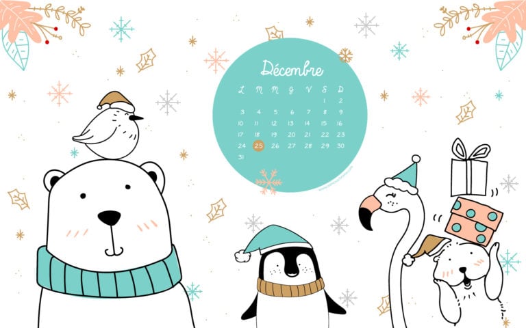 Calendrier de décembre 2018 à télécharger