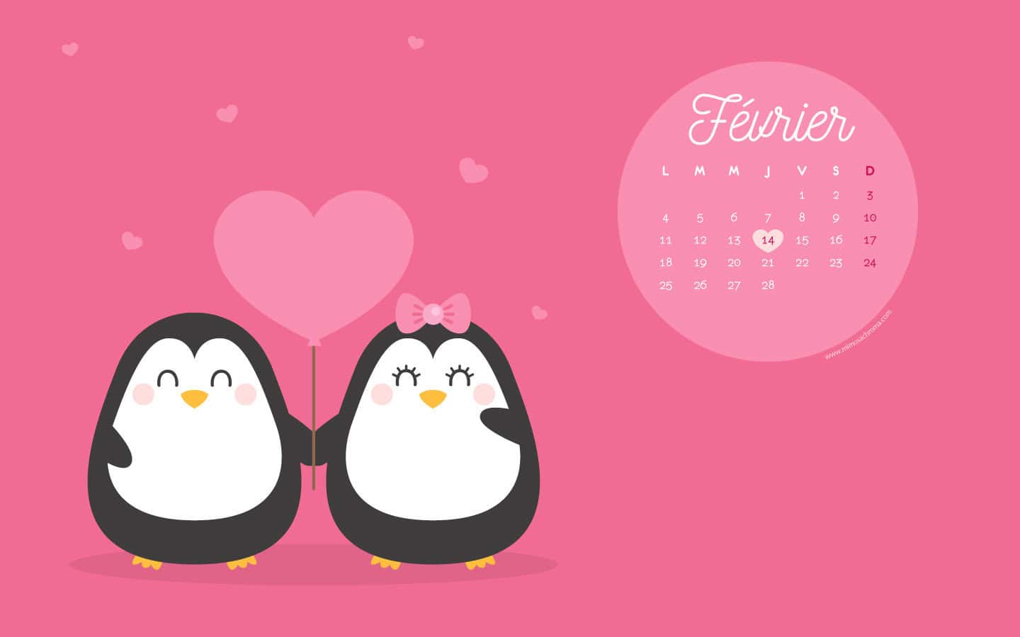 Calendrier de février 2019 à télécharger