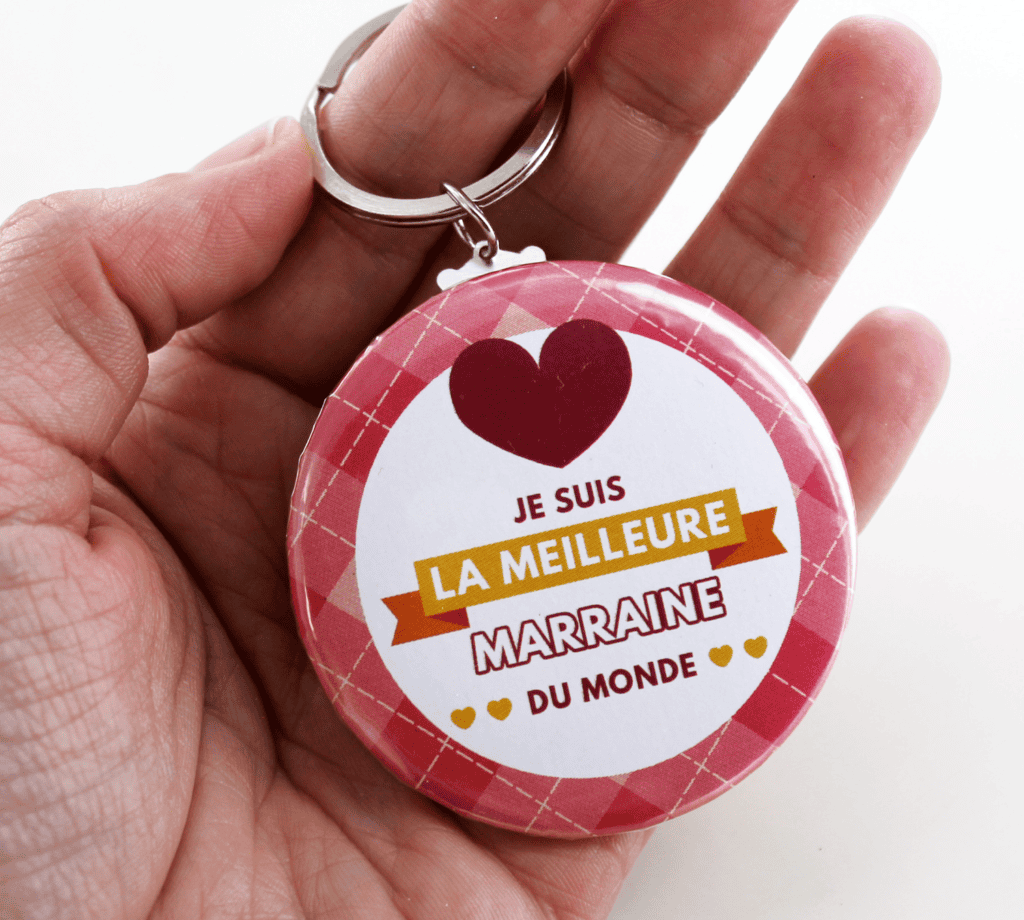 Porte-clé cadeau pour parrain ou marraine - Je suis le meilleur parrain/la meilleure marraine du monde !