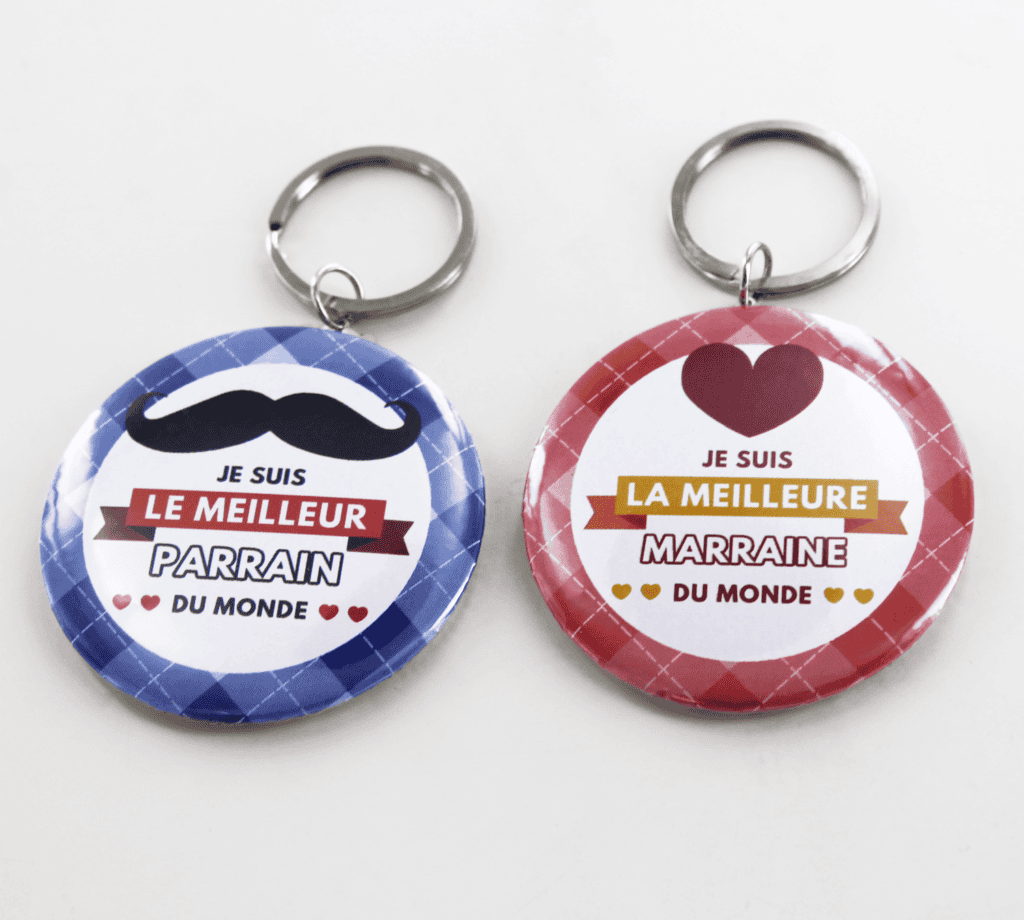 Porte-clé cadeau pour parrain ou marraine - Je suis le meilleur parrain/la meilleure marraine du monde !