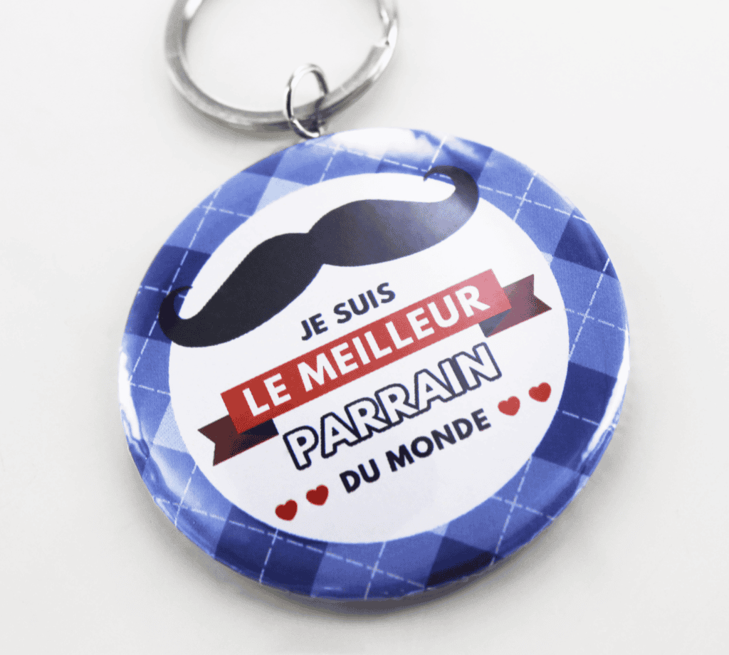 Porte-clé cadeau pour parrain ou marraine - Je suis le meilleur parrain/la meilleure marraine du monde !