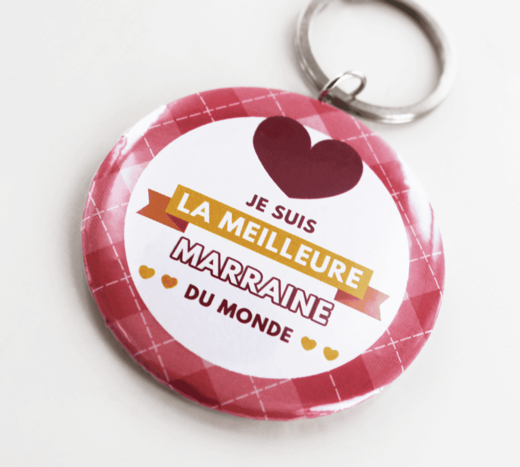 Porte-clé cadeau pour parrain ou marraine - Je suis le meilleur parrain/la meilleure marraine du monde !