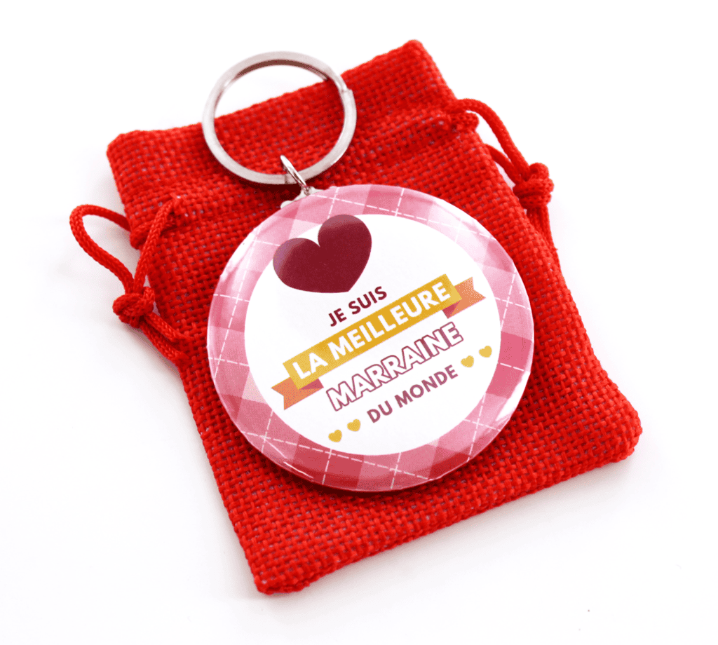 Porte-clé cadeau pour parrain ou marraine - Je suis le meilleur parrain/la meilleure marraine du monde !